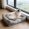 thumbnail image 6 of Dog Bed for Cats & Dogs with Reversible Removable Cover, Non-Slide Bottom & Machine Washable Pad, Suitable for Crate Floor Travel, 17.7x15x5.5in by MPOISVA, 6 of 7