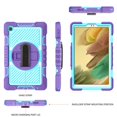 thumbnail image 3 of Dteck Samsung Galaxy Tab A7 Lite Case 8.7" w/ Screen Protector, 360 Rotating Hand Strap Stand Heavy Duty Shockproof Rugged Case w/ Shoulder Strap for Galaxy Tab A7 Lite SM-T220/T225/T227,Purple + Mint, 3 of 6