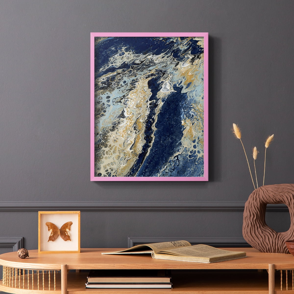 C39 Framed Print in Pink Solid Wood Framed Print No Nail Hanging
