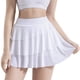 thumbnail image 1 of Falda atlética para mujer Faldas deportivas de 2 capas con pantalones cortos con bolsillo MABOTO Blanco/L, 1 of 7