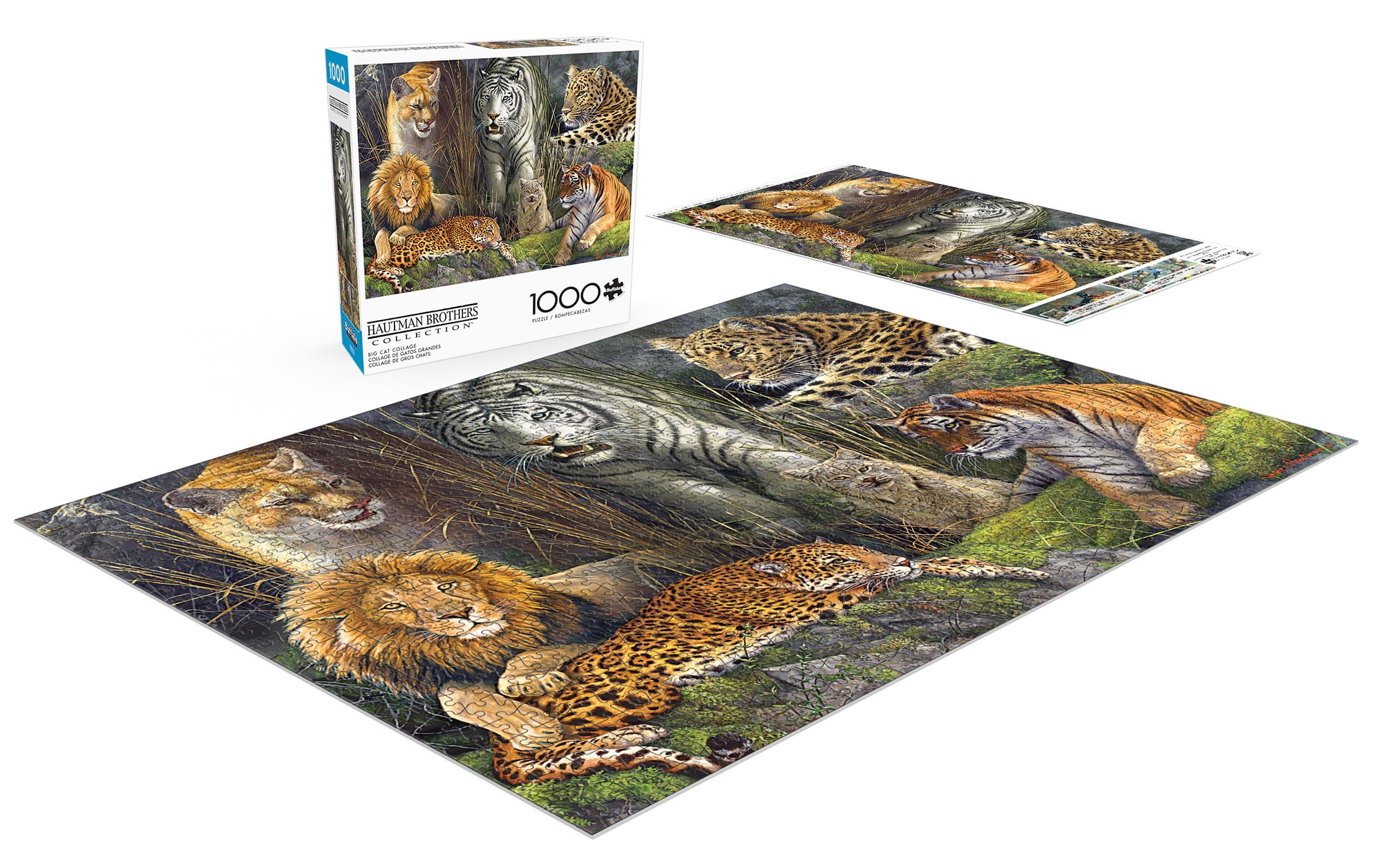 Buffalo Games 1000-Piece Big Cat Collage Interlocking Jigsaw Puzzle for Adults Ages 14+