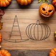 thumbnail image 3 of 2pcs Wire Wreath Frame: Metal Wreath Form - Witch Hat And Pumpkin Shaped - Flower Hoop Floral Decorations - For Diy Crafts Weddings Halloween Christma, 3 of 3