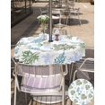 thumbnail image 4 of Navy Blue Corals Outdoor Round Tablecloth with Umbrella Hole 60 Inch,Wrinkle Free Wipeable Fabric Table Cloth Waterproof Zippered Cover for Camping Picnic Patio,Nautical Boho Tropical Reef Coastal, 4 of 5