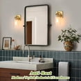 thumbnail image 3 of Candelabros de pared VerRon Gold de cristal transparente, juego de 2, 3 of 9