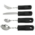 thumbnail image 2 of Weighted Silverware, Ergonomic Design Stable Arthritic Hands Adaptive Utensil Black Handle  for Home Hospital, 2 of 8