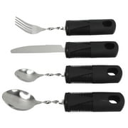 Weighted Silverware for Parkinsons Patients Arthritic Aid Hand Tremor Spoon Fork Knife Adaptive Utensil Set