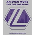 thumbnail image 2 of Women's DC League of Super-Pets Even More Evil Corporation Logo  Graphic Tee Athletic Heather Medium, 2 of 4