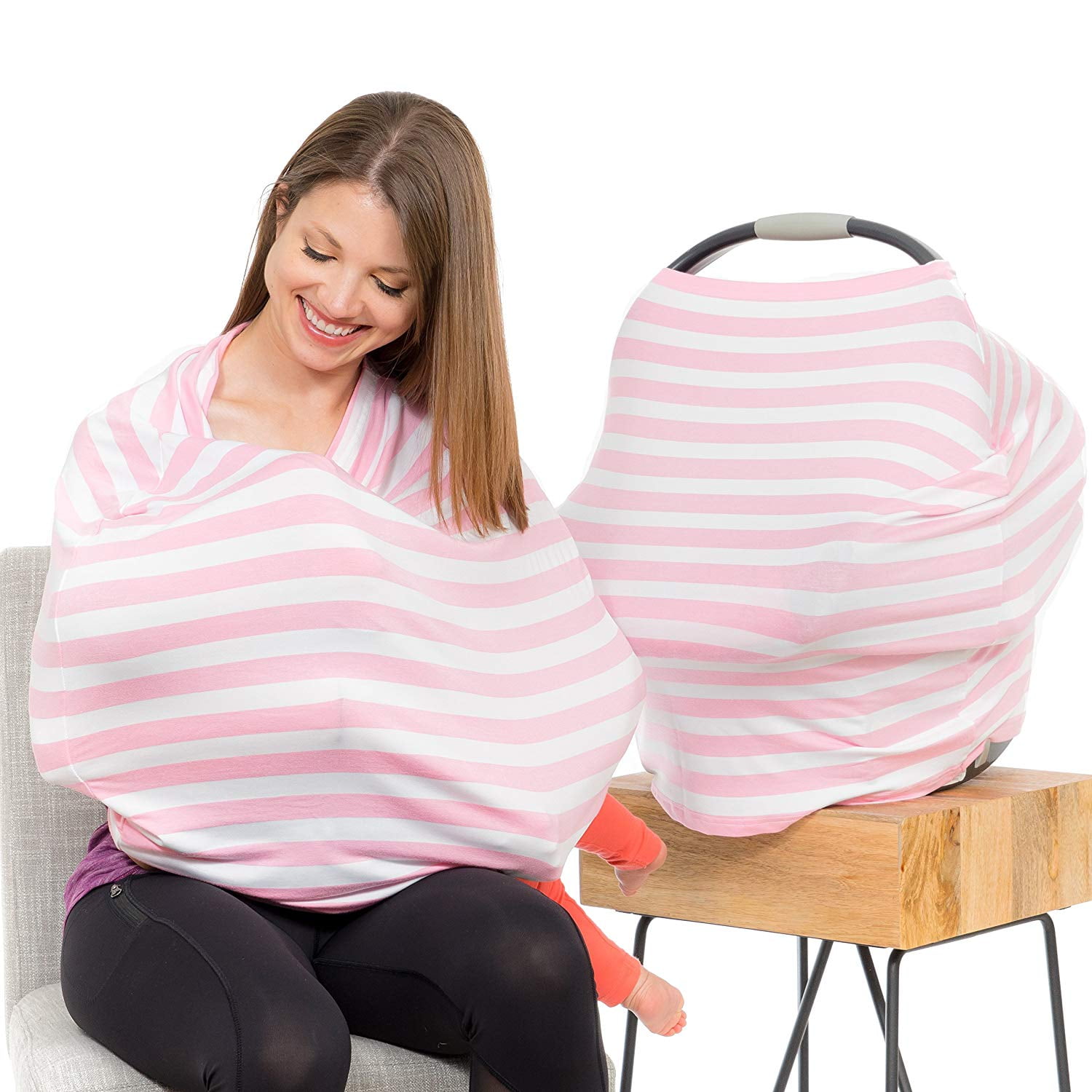 Stretchy Multi Use Car Seat Canopy Carseat Canopy Nursing Breastfeeding Cover 