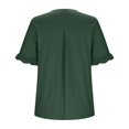 thumbnail image 5 of Wlynlyn Plus Size Tops for Women Dressy Casual Blouses Ruffle Short Sleeve V Neck Tunic Tops(XX-Large,Green), 5 of 5