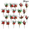 thumbnail image 2 of Christmas Pinecone Pick Artificial - 20PCS Faux Berry Pick Pine Needle Branch, 2 of 2