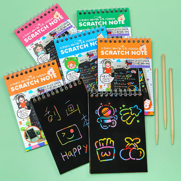 DIY Drawing Notebook for Kids Cute Cartoon Gouache Pigment Graffiti Drawing  Notebook Portable Handmade Student Journal Scrapbook