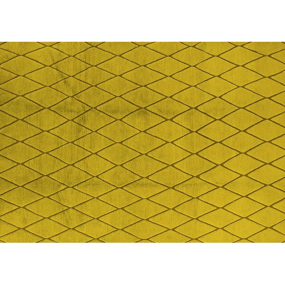Ahgly Company Indoor Rectangle Oriental Yellow Industrial Area Rugs, 2' x 5'