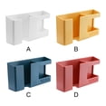 thumbnail image 3 of 2pcs Wall Mounted Organizer Storage Box Remote Control Mounted Mobile Phone Plug Wall Holder Charging Multifunction Holder Stand White, 3 of 9