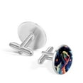 thumbnail image 3 of Starry Dinosaur Elegant Stainless Steel Cufflink Set for Formal Attire - for Weddings and Business Meetings, 3 of 6