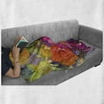 thumbnail image 6 of Floral Soft Flannel Fleece Throw Blanket, Vibrant Flower Bouquet with Daisy Peony Gerbera Petals Romantic Arrangement Print, Cozy Plush for Indoor and Outdoor Use, 70" x 90", Multicolor, by Ambesonne, 6 of 6