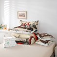 thumbnail image 6 of Manfei Vintage Christmas Santa Sleigh 7-Piece King Bedding,Xmas Holiday Season King Bed in a Bag,Xmas Reversible, 6 of 7