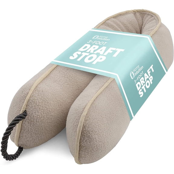 3-Feet Door Draft Stopper Seal Weather Stripping, Beige