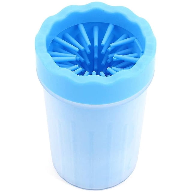 Dog Paw Cleaner, Portable Dog Paw Grooming, Dog Paw Scrubber Pet Cleaning Brush Ideal para Perros Activos (9.5 * 8 * 15 cm, Azul),11 Feliz Sencillez