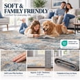 thumbnail image 5 of Roomisland Area Rugs 4x6FT Washable for Living Room, Non Slip Modern Abstract Carpet Stain Resistant Soft Low Pile Indoor Floor Rug for Bedroom Kitchen Home Office, 5 of 7