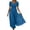 *Blue, variant on ClodeEU Women's Square Neck Puff Short Sleeve Smocked High Waist Tiered Ruffle Maxi Dress,Summer Flowy Casual Textured Dress Blue,Women's Plus L