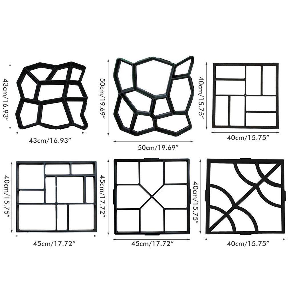 Moule Rond Pour Pavés De Jardin - Diamètre 34.5cm, Hauteur 4.3cm, En PP Réutilisable - Pour Créer Des Dalles Béton Décoratives