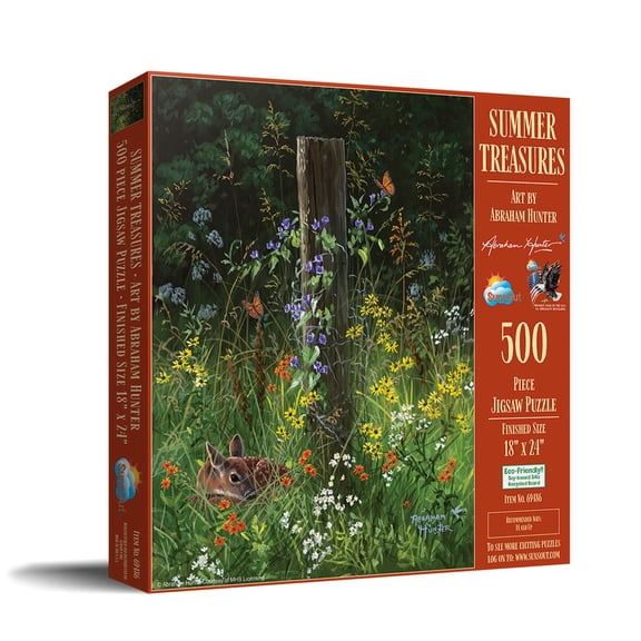 SUNSOUT INC - Summer Treasures - 500 piece Jigsaw Puzzle for Adults by Artist: Abraham Hunter - Finished Size 18" x 24" - MPN# 69486