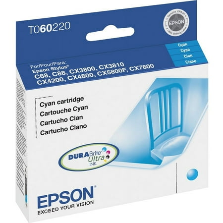 UPC: 0010343854208 | Epson  EPST060220S  DURABrite Ultra Cyan Ink Cartridge  1 Each