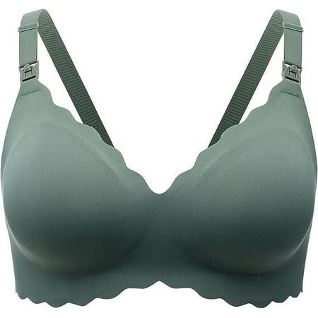 Momcozy Nursing Bras for Breastfeeding  Seamless Pregnancy Maternity Bra Wireless Classic Jelly Strip Support Nursing Bra