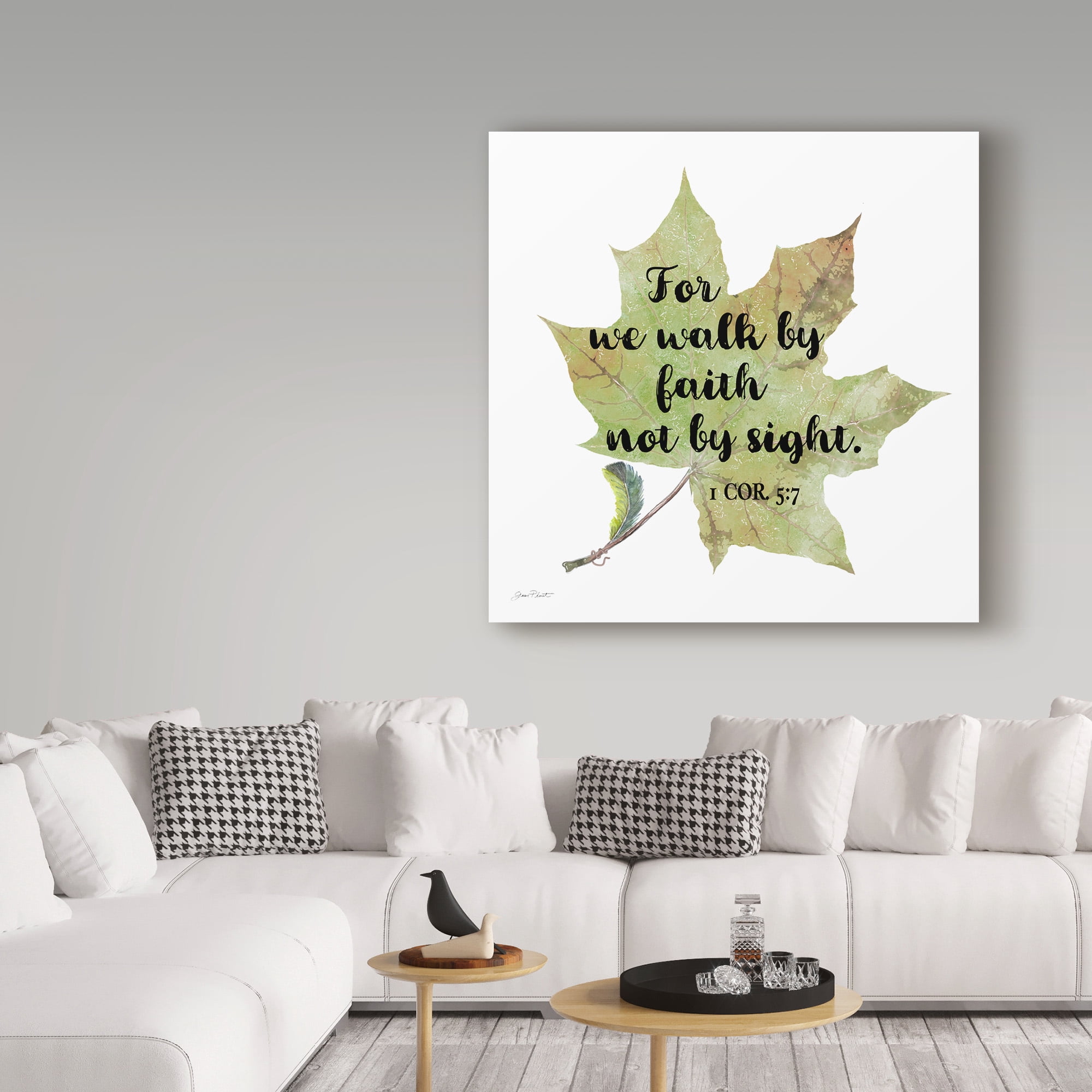 Trademark Fine Art 'Scripture Leaf 1' Canvas Art by Jean Plout