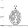 thumbnail image 6 of 14K White Gold 21X16mm Oval Tree Locket (28.25 X 17) Made In China xl699, 6 of 6