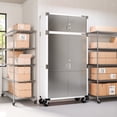 thumbnail image 4 of Seville Classics UltraHD Double Door Stacking Top Cabinet, White, 48" W x 18" D x 18.5" H, 4 of 4