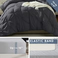 thumbnail image 5 of Virtu Twin Comforter Set, 7pc Bed in a Bag, Pleated Bedding Comforter Sets with Sheets, Dark Grey, 5 of 10