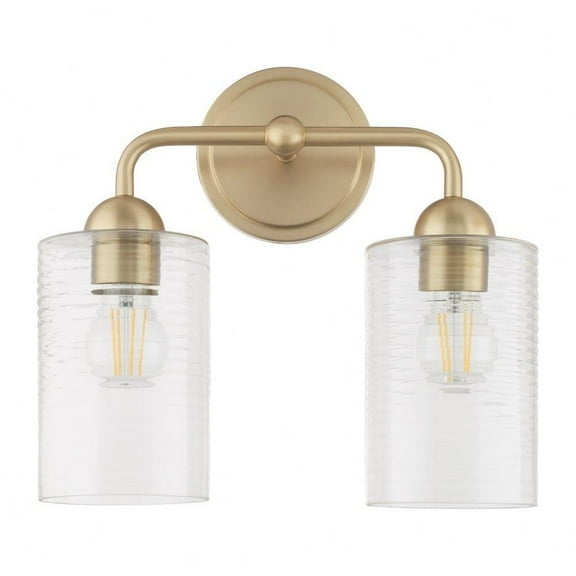 2 Light Bath Vanity-12.75 inches Tall and 13.75 inches Wide-Aged Brass Finish Bailey Street Home 183-Bel-5048518