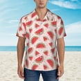 thumbnail image 4 of Daiia Watermelon Hawaiian Shirt for Men Gentle Cotton Regular Short Sleeve Casual-Small, 4 of 9