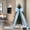 Blue, variant on Large Burgundy Christmas Bow Tree Topper - 1.6x6.6FT Sheer Fabric Bow with Long Tails for Xmas Tree, Mantle, Wall & Holiday Decor, Elegant Festive Decoration
