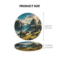 thumbnail image 5 of Xecao Valley River Dinosaur for MDF Cork Coaster 4 Pcs,Drink Coasters,Suit for House Warming Gifts New Home ,Coffee Table Decor-Round Shape, 5 of 7