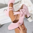 thumbnail image 5 of 1920S Shoe for Women Vintage Mary Janes Lace Up Bridal Shoes Closed Toe Dress Shoe Chunky Heel Pumps Wedding Shoes, 37, 5 of 6