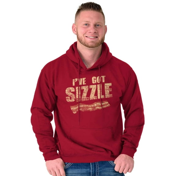 Got Sizzle Bacon Foodie Meat Lover Unisex Plus Fleece Graphic Hoodie Brisco Brands 2X