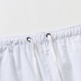 thumbnail image 4 of Wavsuf Mens Shorts Clearance Surf Beach Elastic Waist Summer with Pockets Zipper Drawstring White Swimwear Size XL, 4 of 7