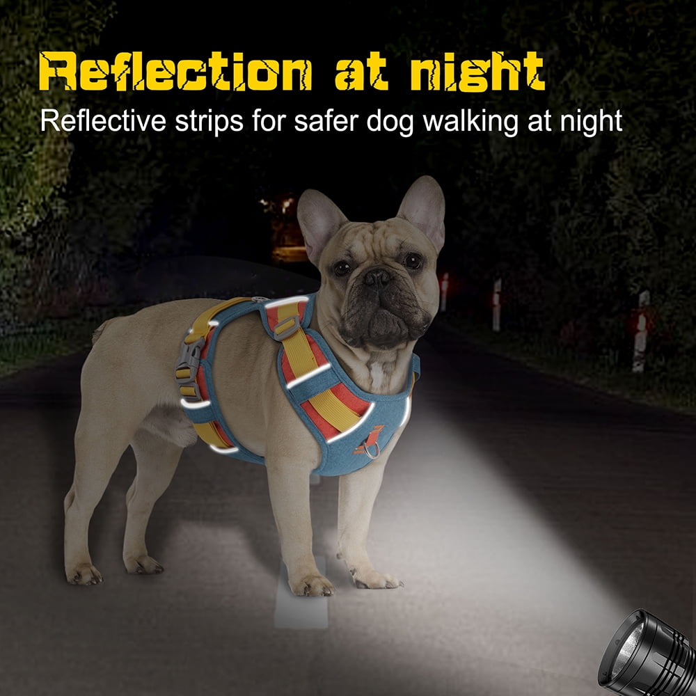 Beirui No Pull Soft Mesh Padded Dog Harness Reflective Waterproof Vest Front Clip S-L