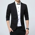 thumbnail image 1 of Men Solid Casual Turndown Slim Fit Single Button Long Sleeve Coats, 1 of 3