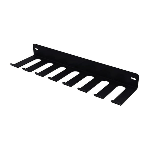 Injueey Colgador de almacenamiento para equipos de gimnasio, solución fácil de montar y que organiza el espacio para usos múltiples Almacenamiento y organización del hogar negro 7 ranuras