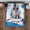 thumbnail image 4 of Happy Father's Day Best Saint Bernard Cool Dad Ever Quilt Bedding Set St Dog Lover 1 Blanket Bed Cover 2 Pillowcases - 12007, 4 of 5