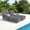 Gray + Mix Gray, variant on Costway 1 PC Outdoor Chaise Lounge Chair Patio Recliner with 6-Level Backrest Cushion & Pillow