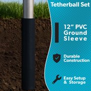 Park & Sun Sports TP-158 Performance Tetherball Set – 2-Piece Steel Pole, Soft-Touch Ball, and Pump