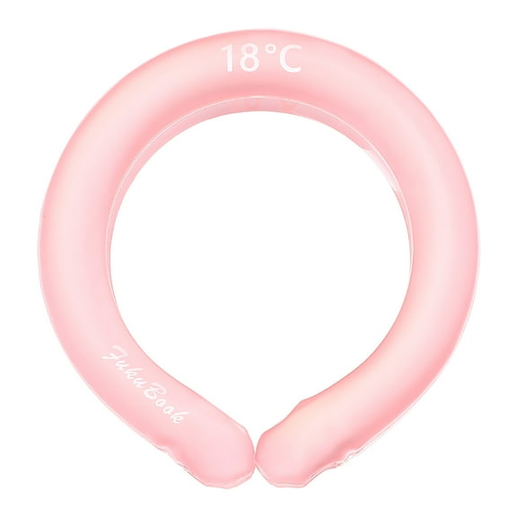 Fridja Neck Cooling Tube Wearable Cooling Neck Wraps for Summer Heat, Pink Neck Cooling Ring, Ice Cooling Neck Tube for Outdoor Indoor Hot Flashes