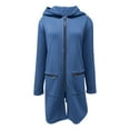 thumbnail image 4 of Women's Long Full Zip Hoodie Oversized Lightweight Tunic Sweatshirt Jacket with Zip Pockets Fashion Coat, 4 of 7