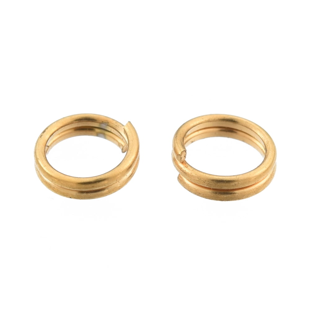 500pcs 304 Stainless Steel Split Rings Double Loops Jump Rings Golden 4x1mm Inner Diameter: 3mm Single Wire: 0.5mm