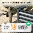 thumbnail image 4 of King Bird Galvanized Steel Raised Garden Bed Kit with Storage Shelf 70.8"x22.8"x31.5" Metal Planter Box, Elevated Garden Bed with Drainage Holes Outdoor for Vegetables Flowers Dark Gray, 4 of 8