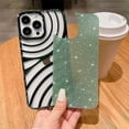 thumbnail image 2 of Compatible with iPhone 14 Pro Max Case 6.7 Inch, Cute 3D Design Planting Water Ripple Case, Bling Sparkle Case for Women Girls, Soft Silicone Shockproof Camera Protective Back Cover-Green, 2 of 14